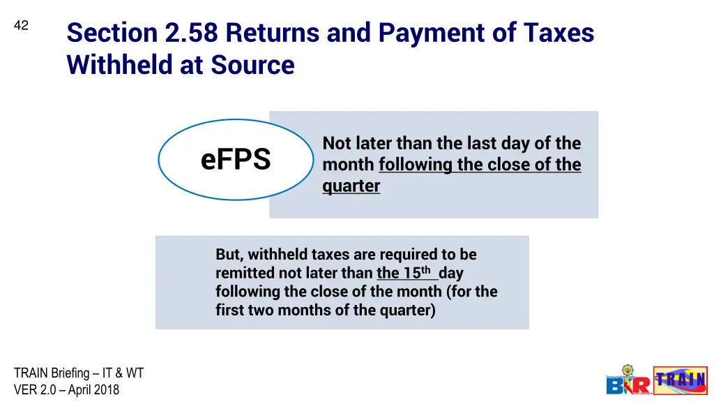 section 2 58 returns and payment of taxes 1