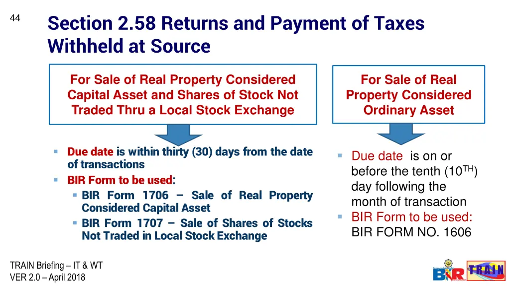 section 2 58 returns and payment of taxes 3