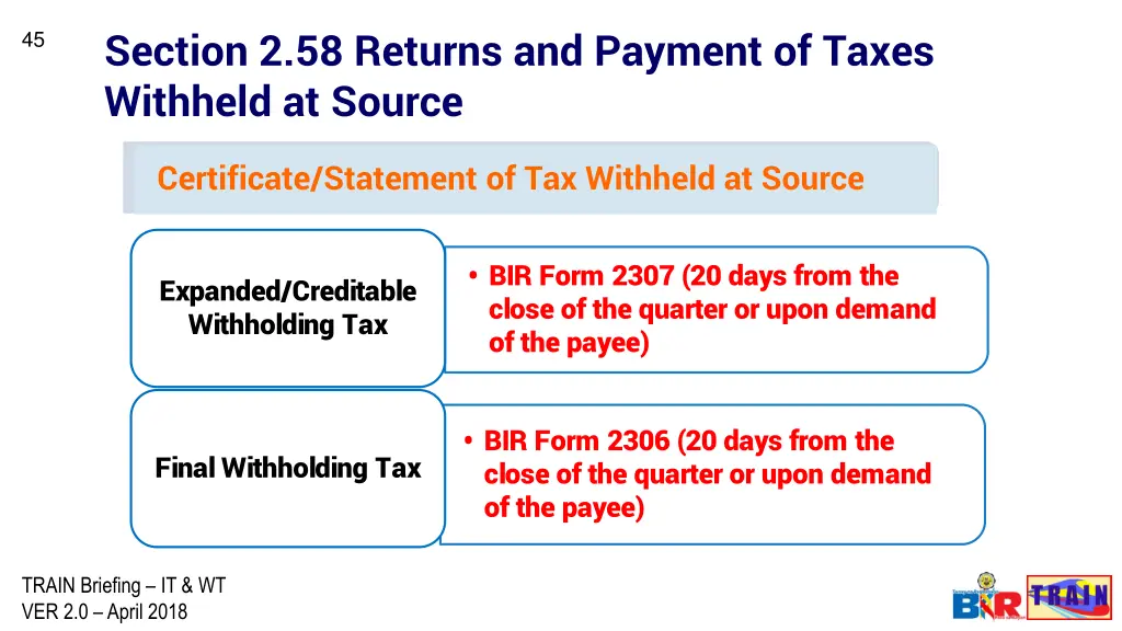 section 2 58 returns and payment of taxes 4