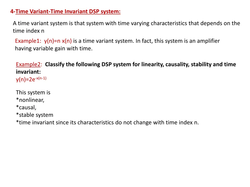 4 time variant time invariant dsp system