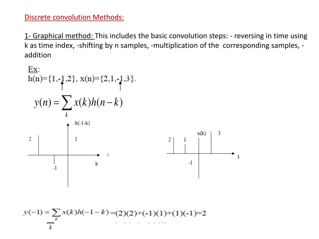 discrete convolution methods