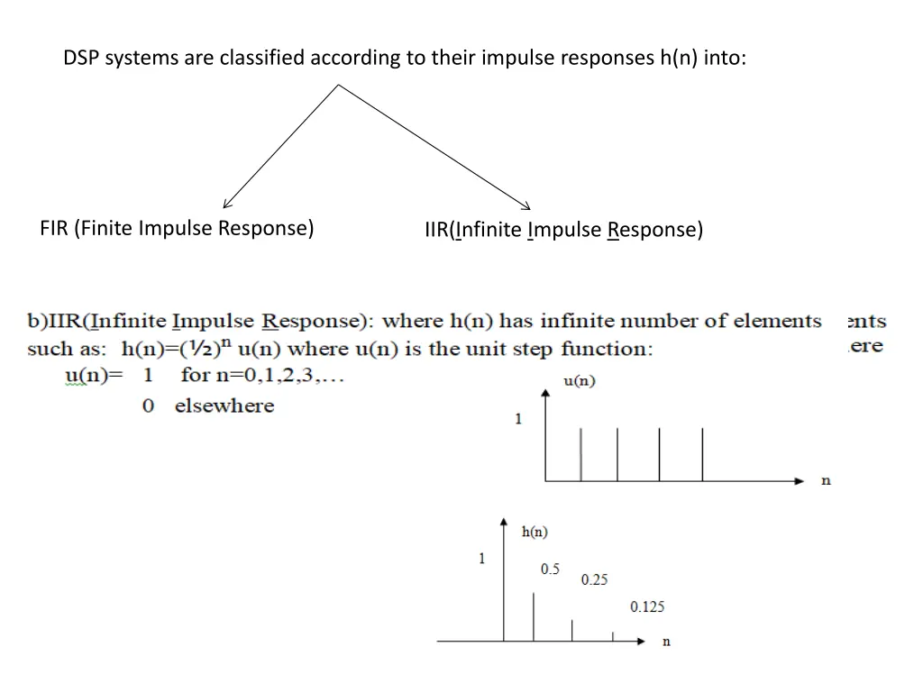 dsp systems are classified according to their