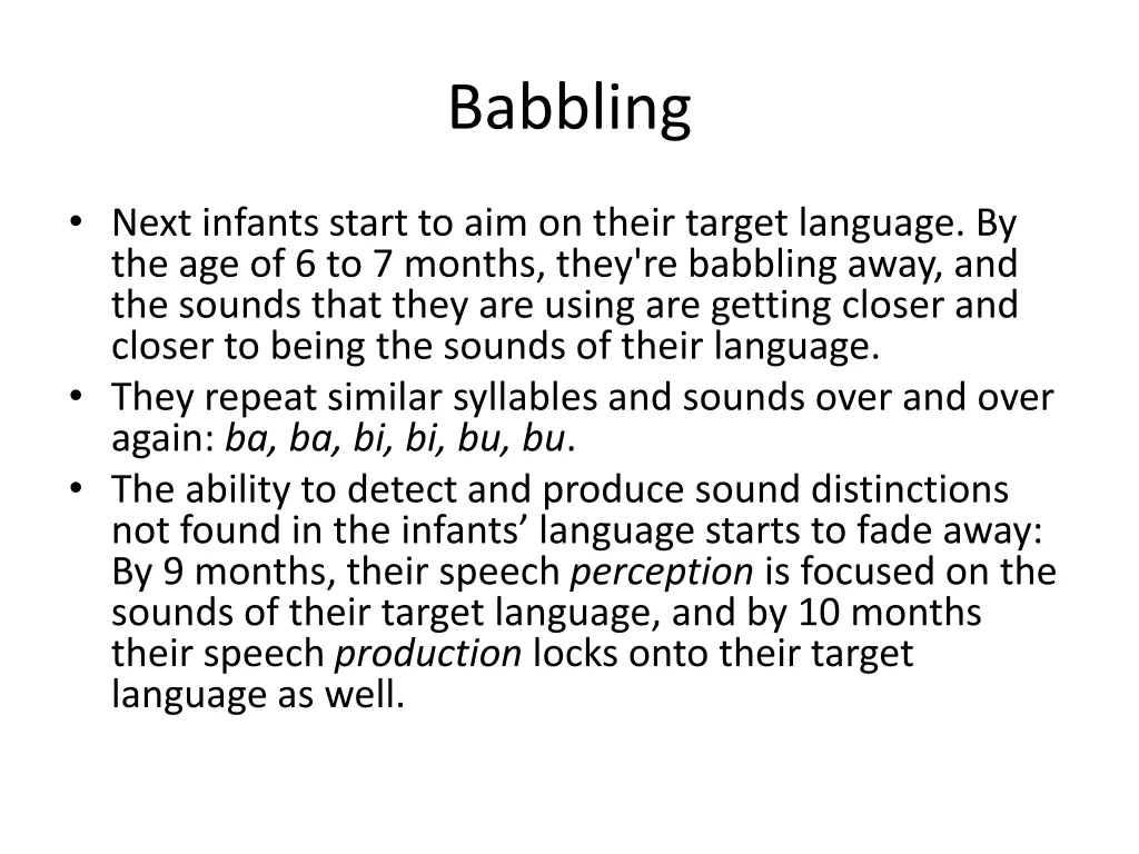 babbling