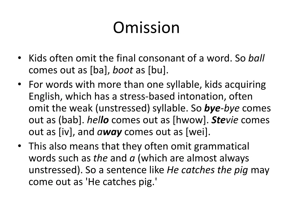 omission