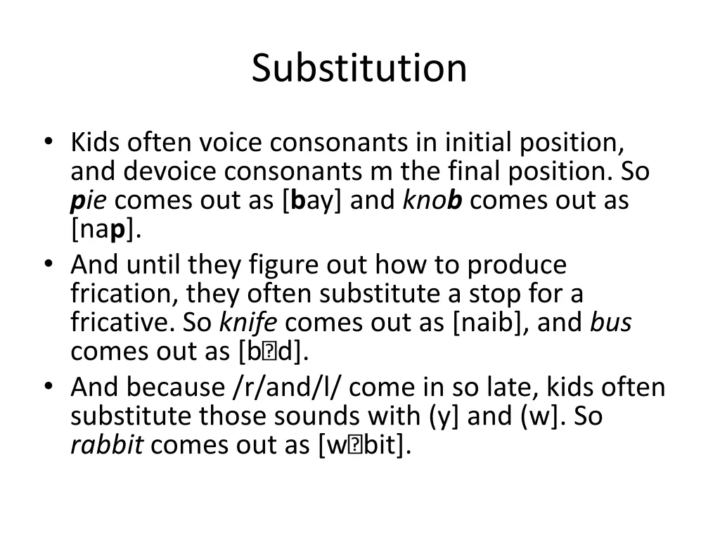 substitution