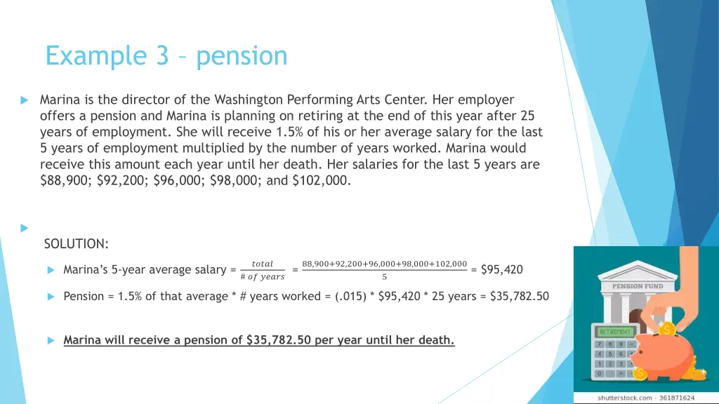 example 3 pension