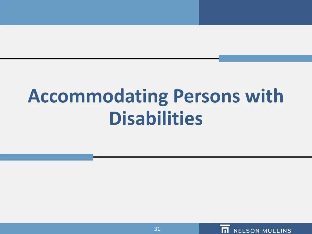 accommodating persons with disabilities