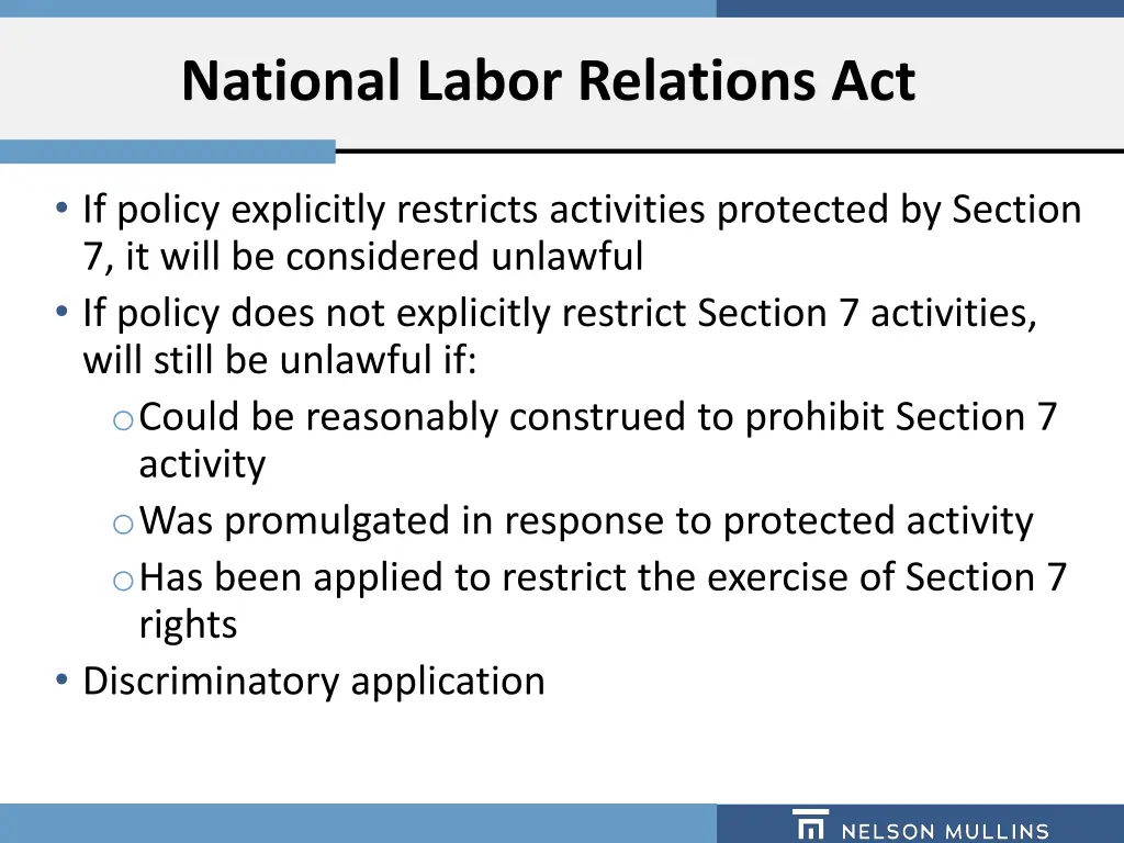 national labor relations act 1