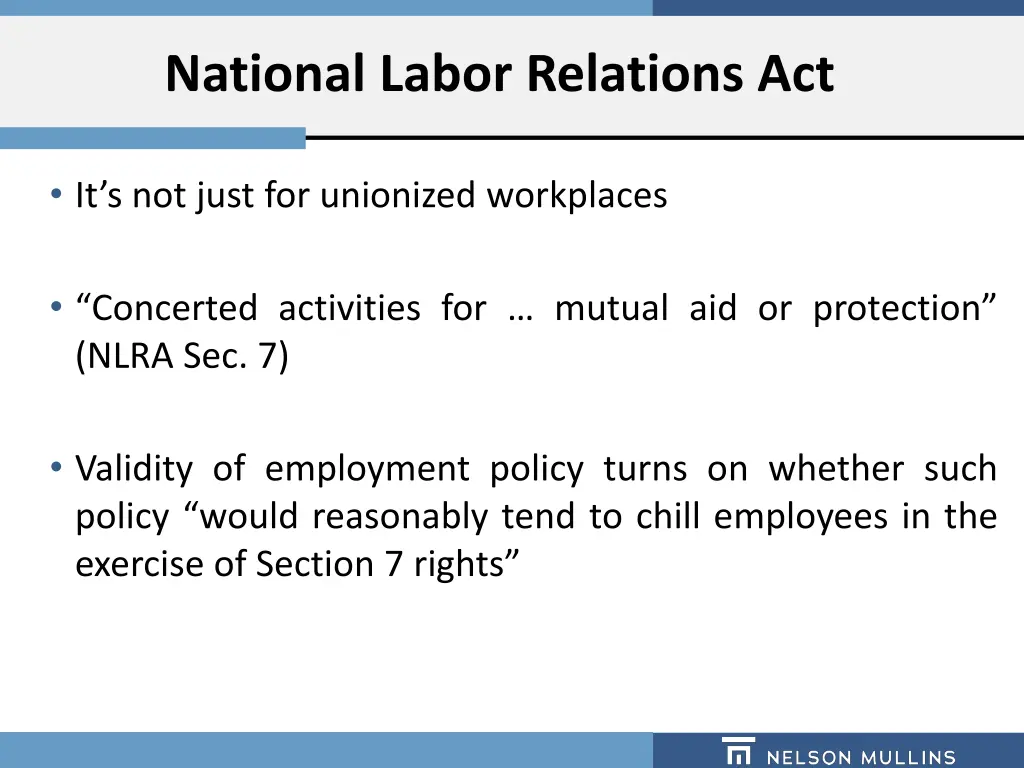 national labor relations act