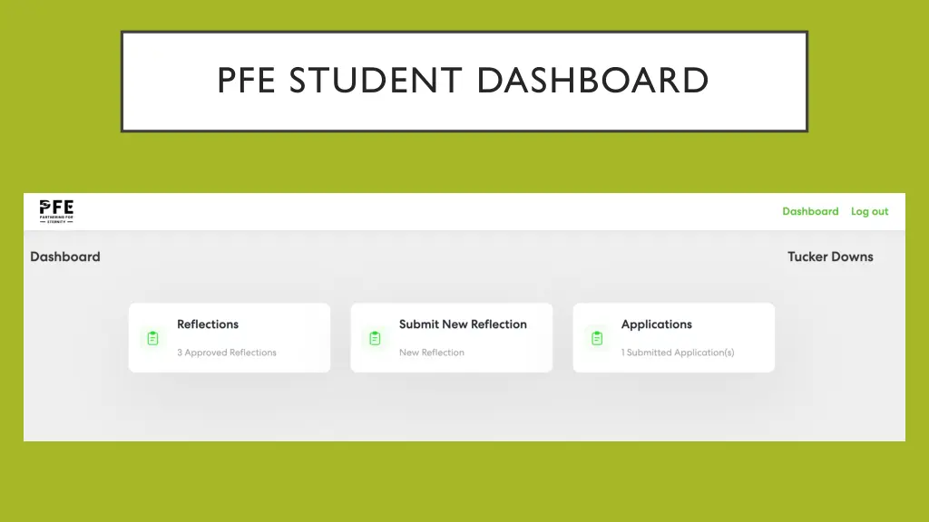 pfe student dashboard