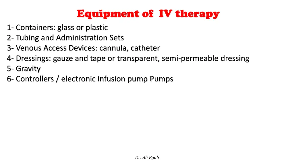 equipment of iv therapy