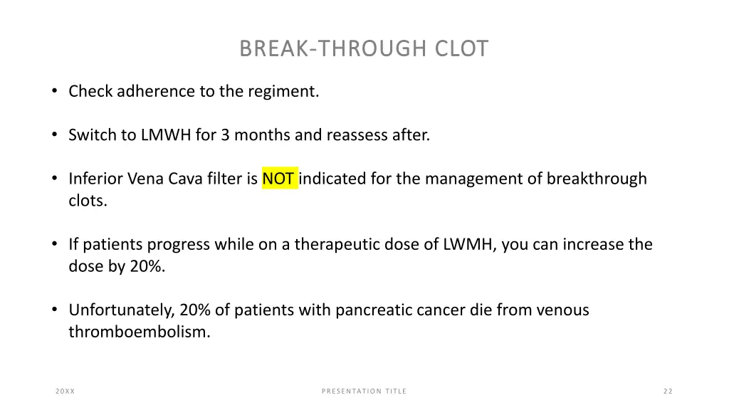 break break through clot through clot