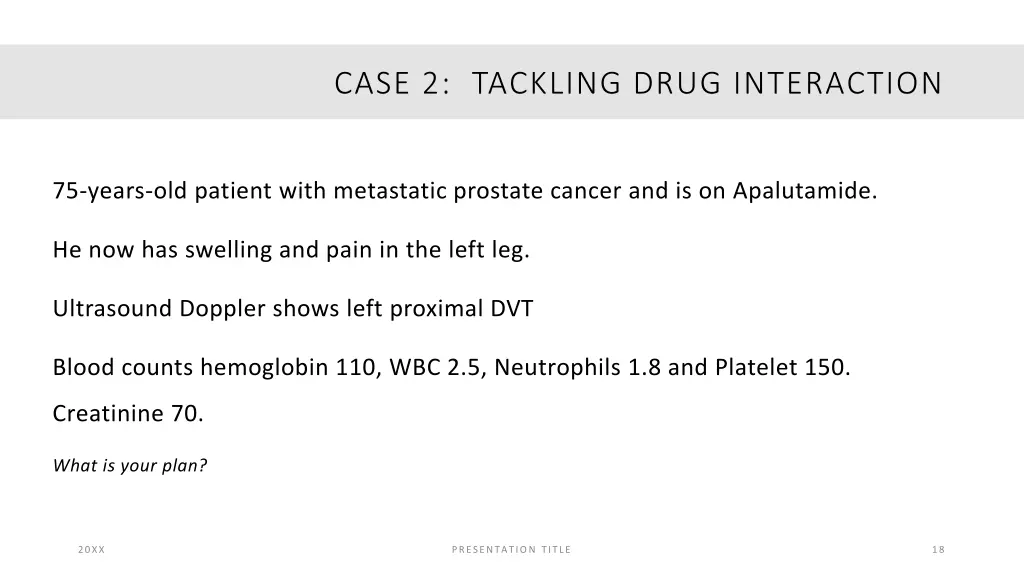 case 2 tackling drug interaction