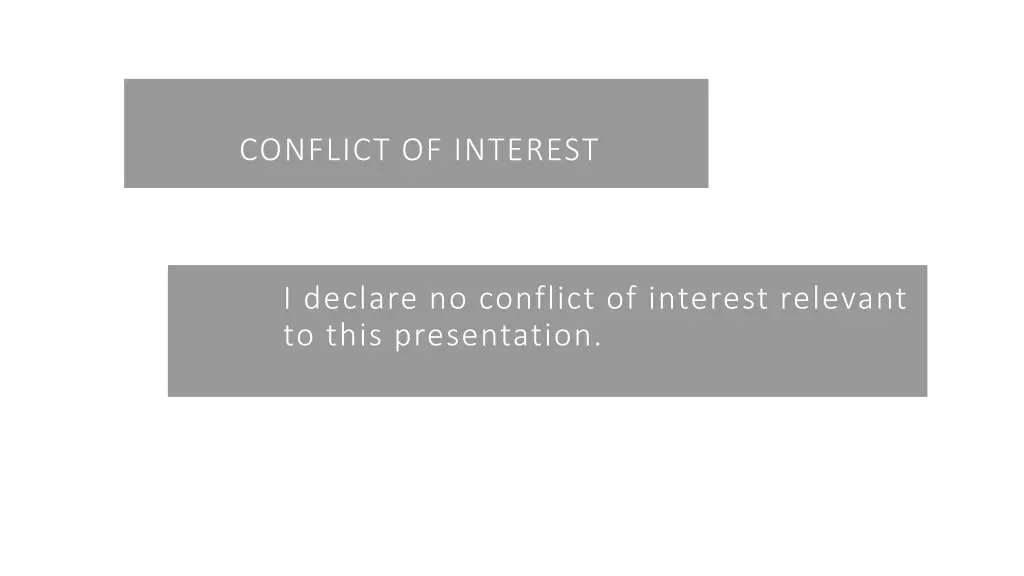 conflict of interest