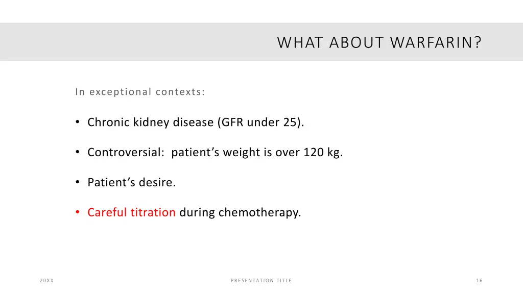 what about warfarin