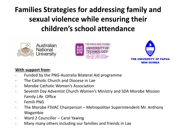 families strategies for addressing family