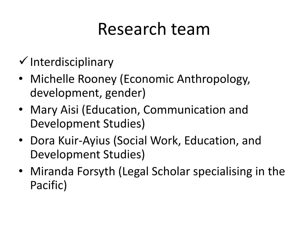 research team