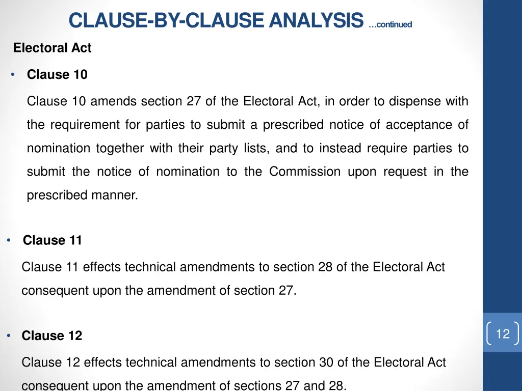 clause by clause analysis continued 4