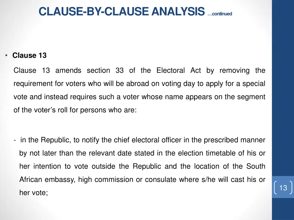 clause by clause analysis continued 5