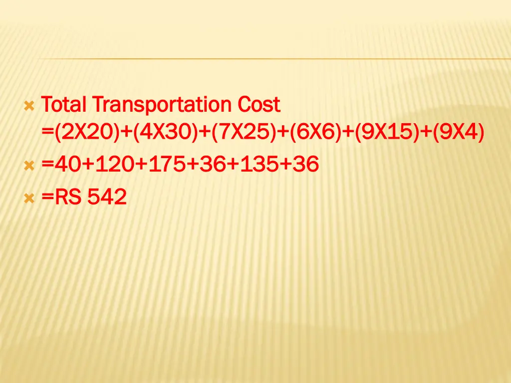 total transportation cost total transportation 1