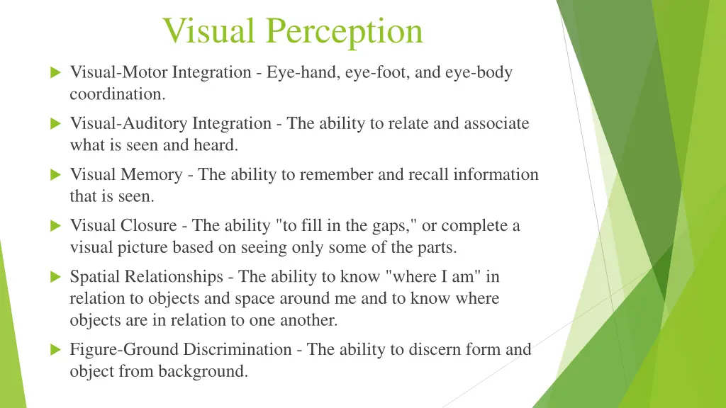 visual perception