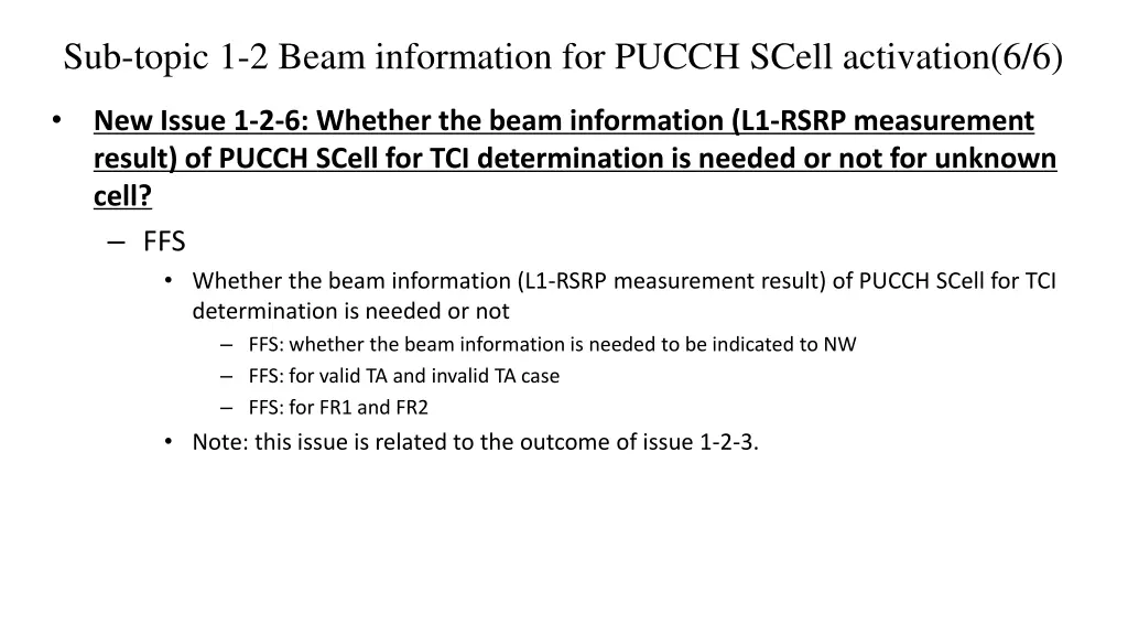 sub topic 1 2 beam information for pucch scell 5