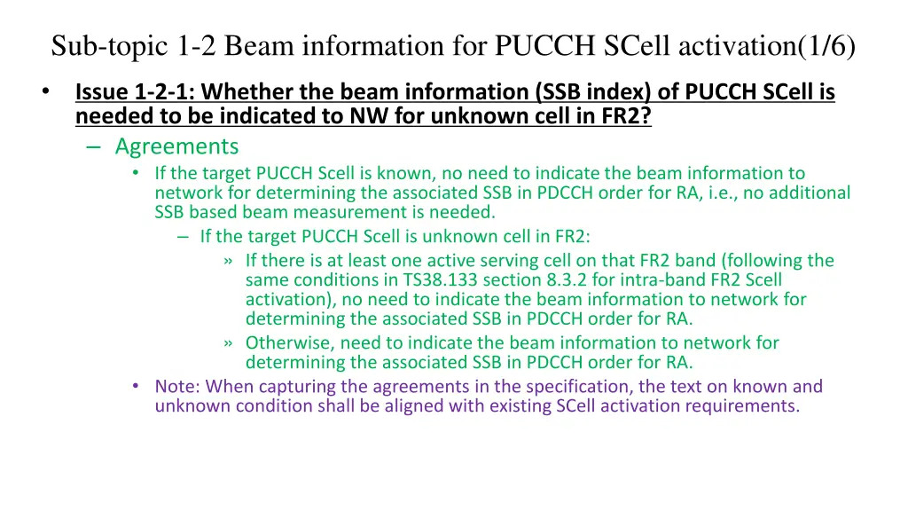 sub topic 1 2 beam information for pucch scell