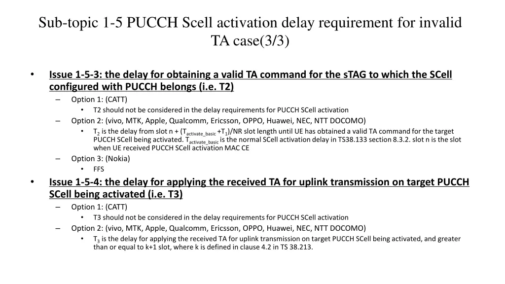 sub topic 1 5 pucch scell activation delay 2