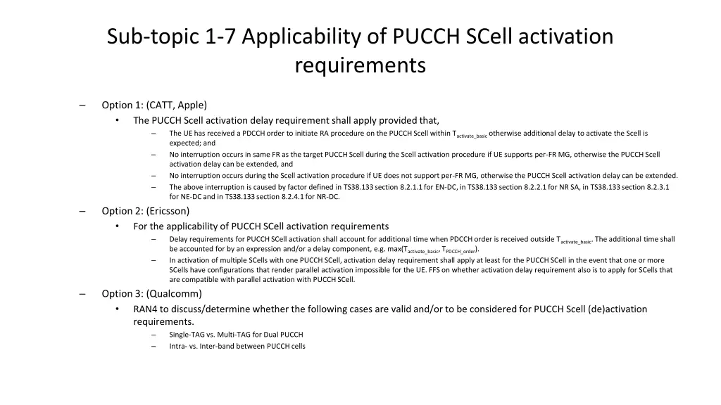 sub topic 1 7 applicability of pucch scell