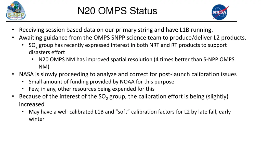 n20 omps status