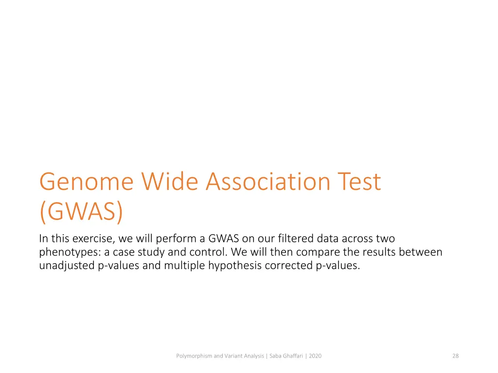 genome wide association test gwas in this