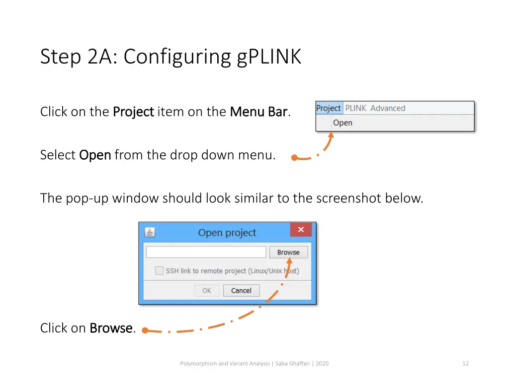 step 2a configuring gplink