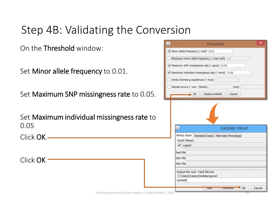 step 4b validating the conversion