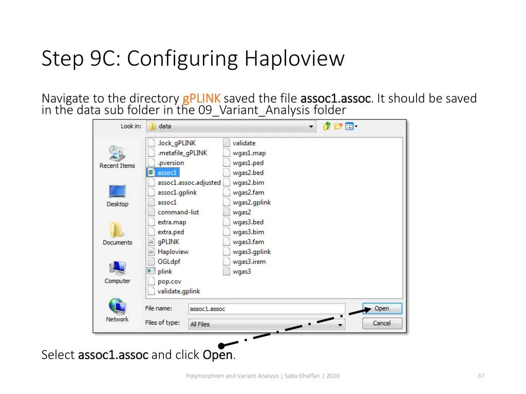 step 9c configuring haploview