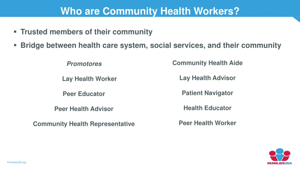 who are community health workers