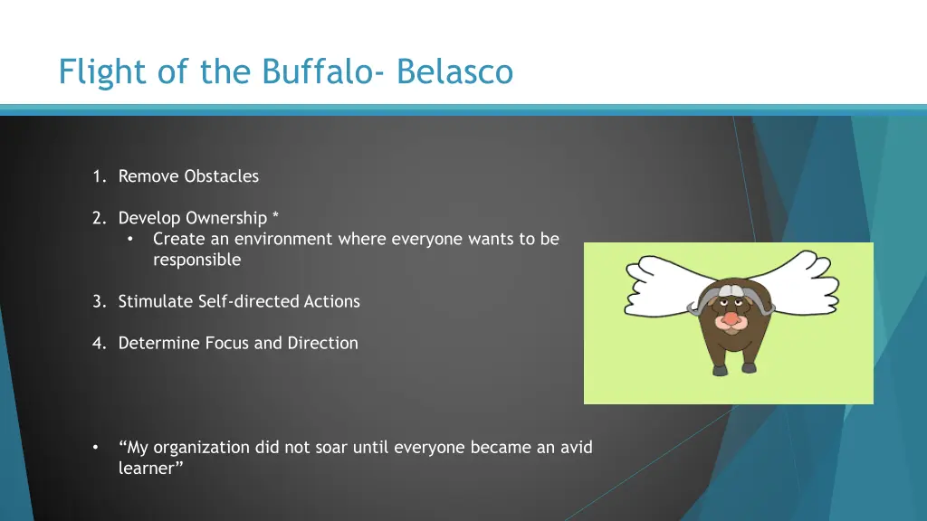 flight of the buffalo belasco