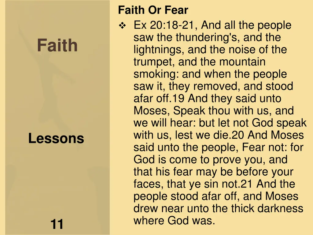 faith or fear ex 20 18 21 and all the people