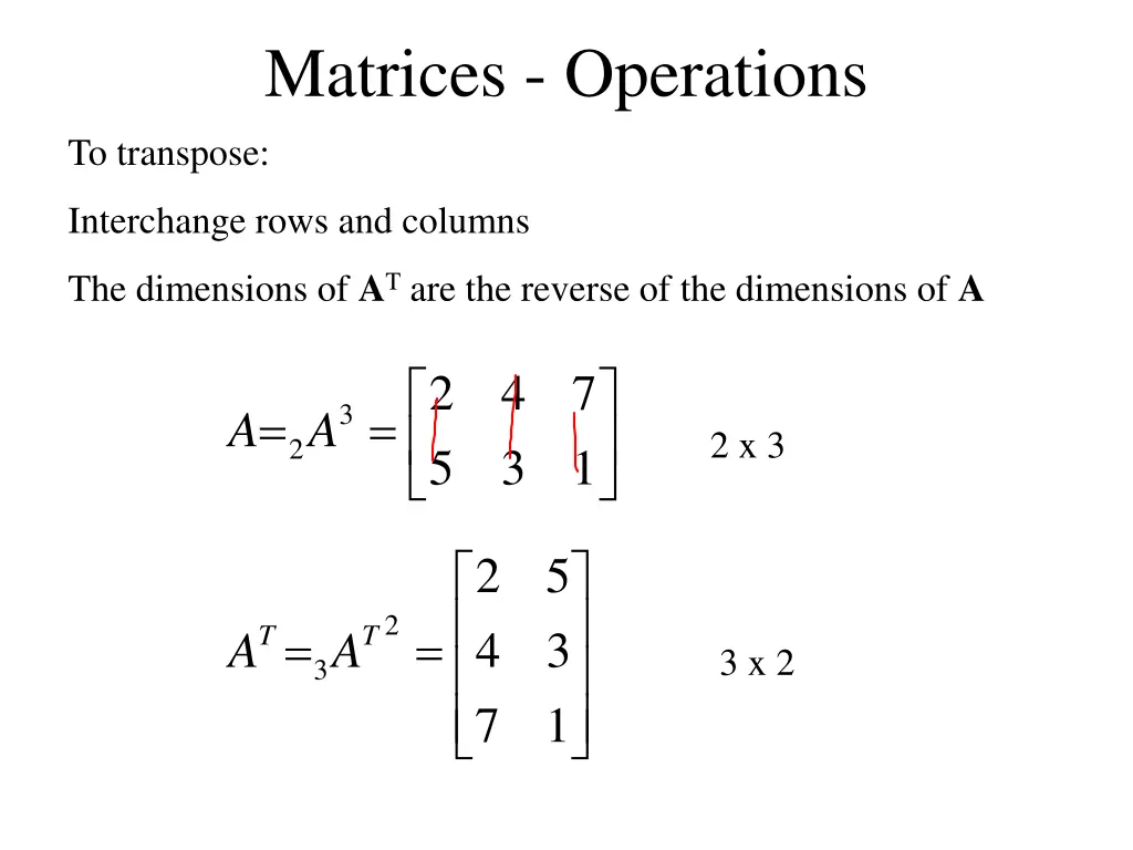 matrices operations 13