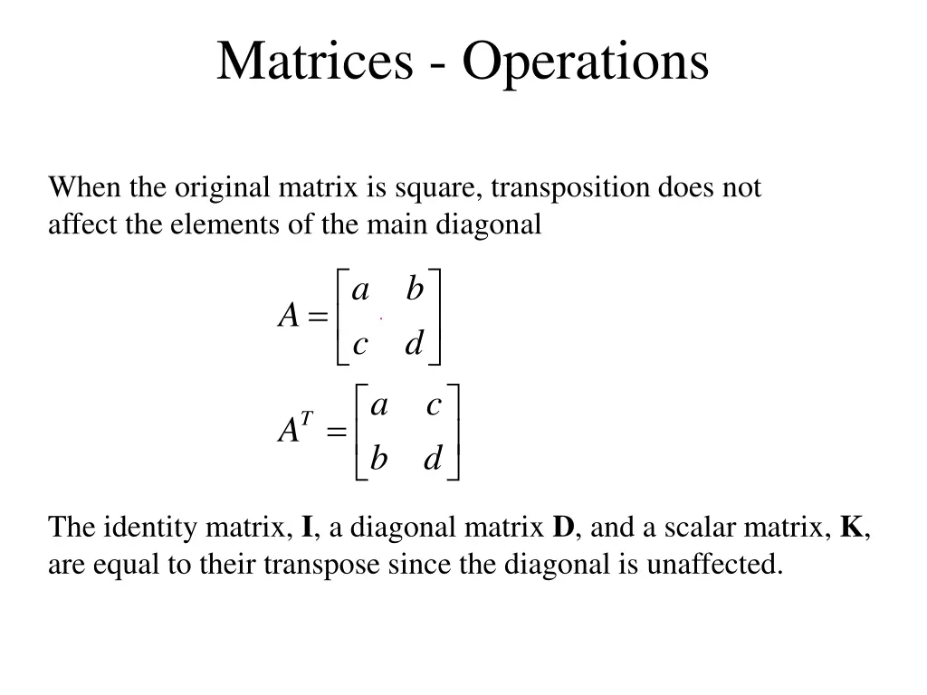 matrices operations 17