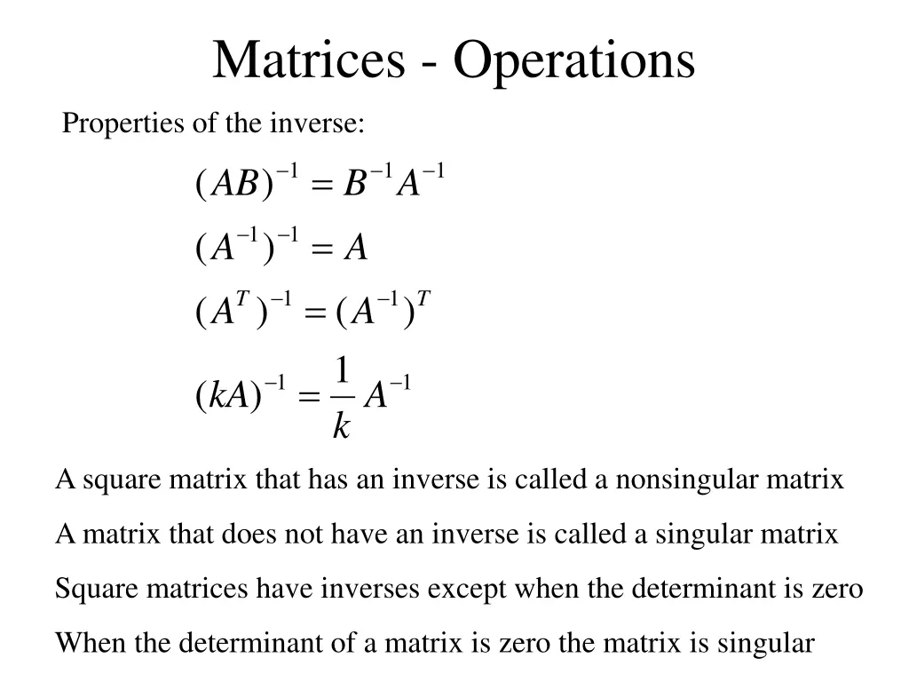 matrices operations 19