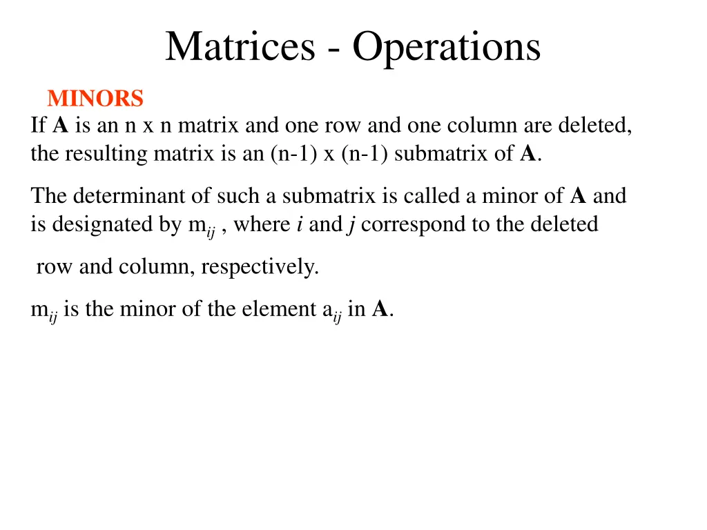 matrices operations 22