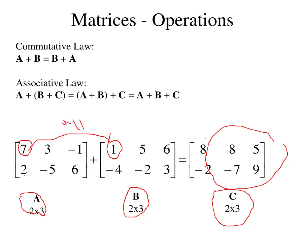 matrices operations 3