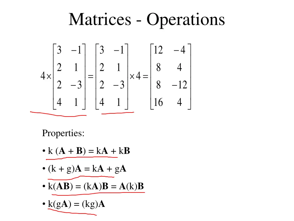 matrices operations 6