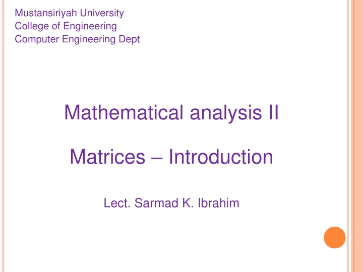 mustansiriyah university college of engineering