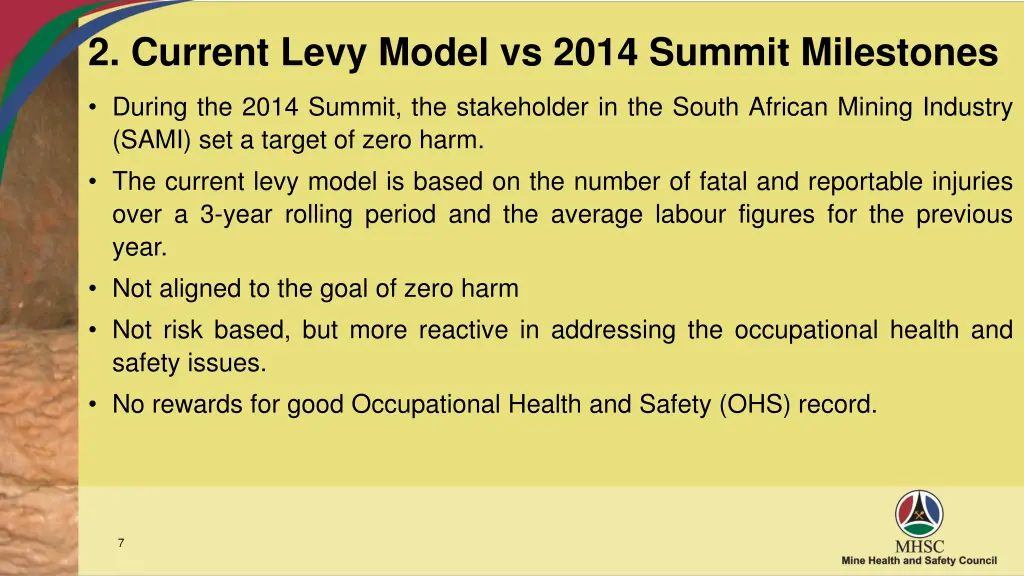 2 current levy model vs 2014 summit milestones