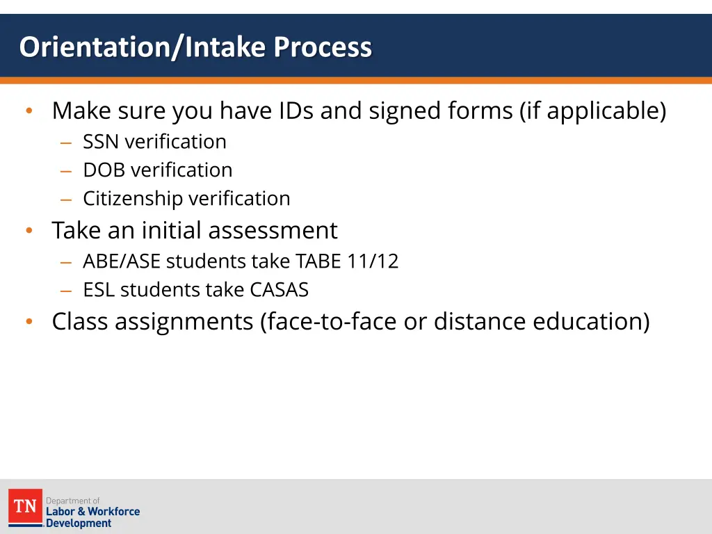 orientation intake process 1