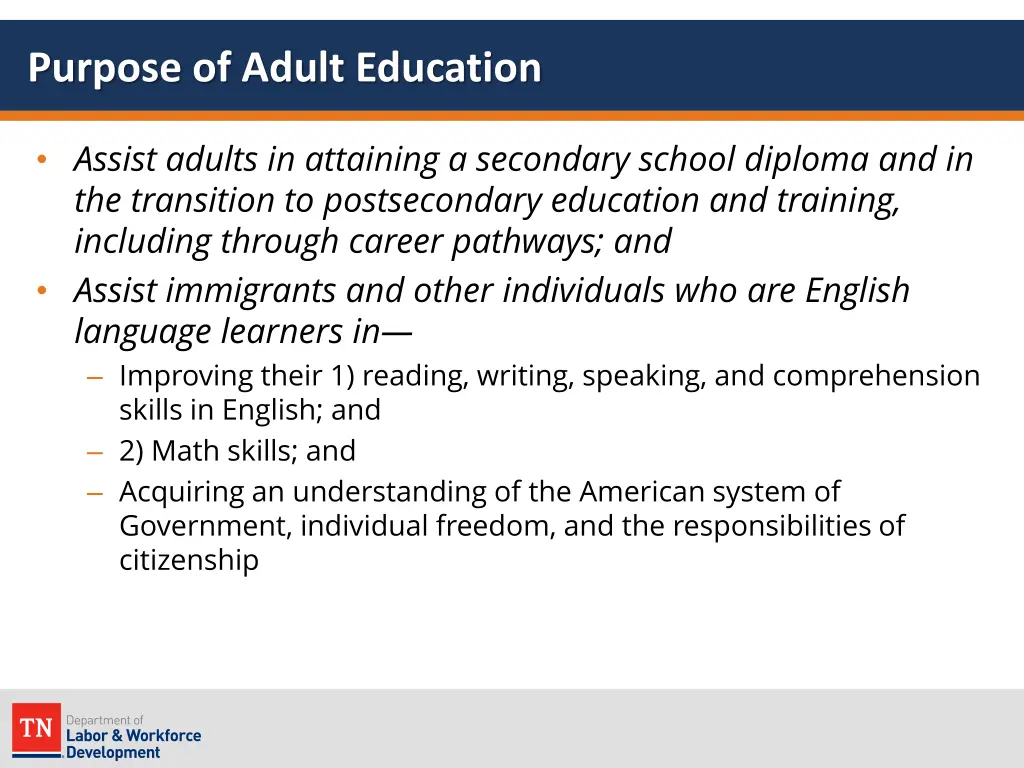 purpose of adult education 1