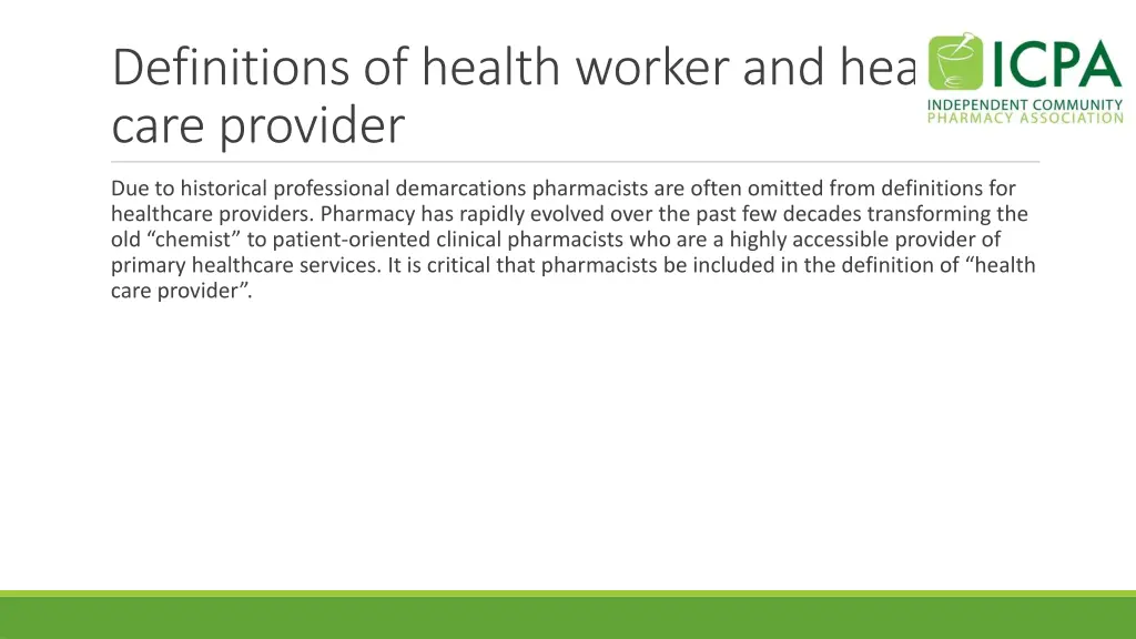 definitions of health worker and health care