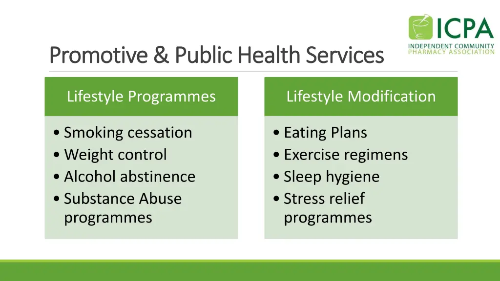 promotive public health services promotive public