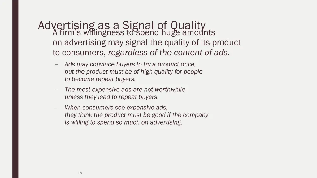 advertising as a signal of quality a firm